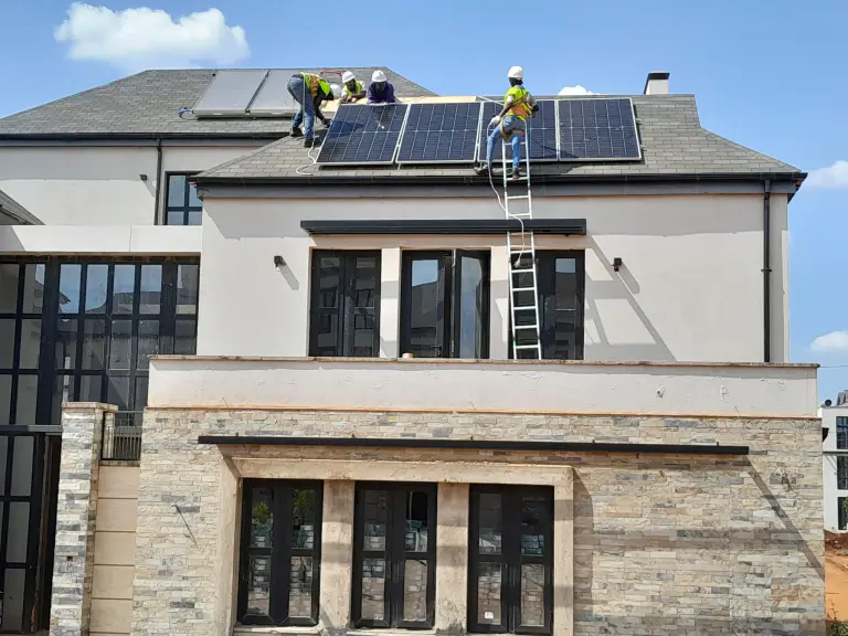 Spenomatic installation team mounting solar panels on a residential home